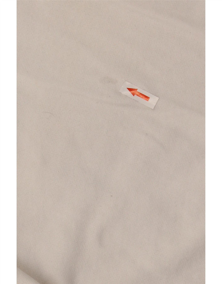 Übergroßer Sweatshirt-Pullover für Damen von Zara, UK 10, Größe S, weiße Baumwolle