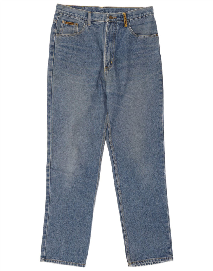 Vintage Damen Tapered Jeans W34 L32 Blaue Baumwolle