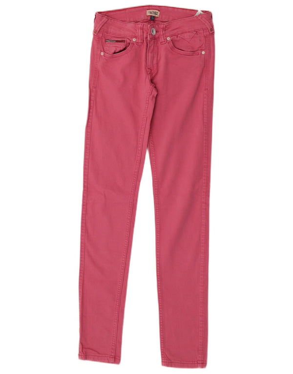 Tommy Hilfiger Damen Skinny Jeans W25 L32 Rosa Baumwolle