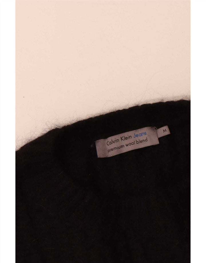 Calvin Klein Jeans Damen-Pullover mit Rundhalsausschnitt, Gr. 14, mittelschwarz