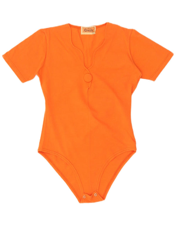 Vintage Damen Body UK 8 Small Orange