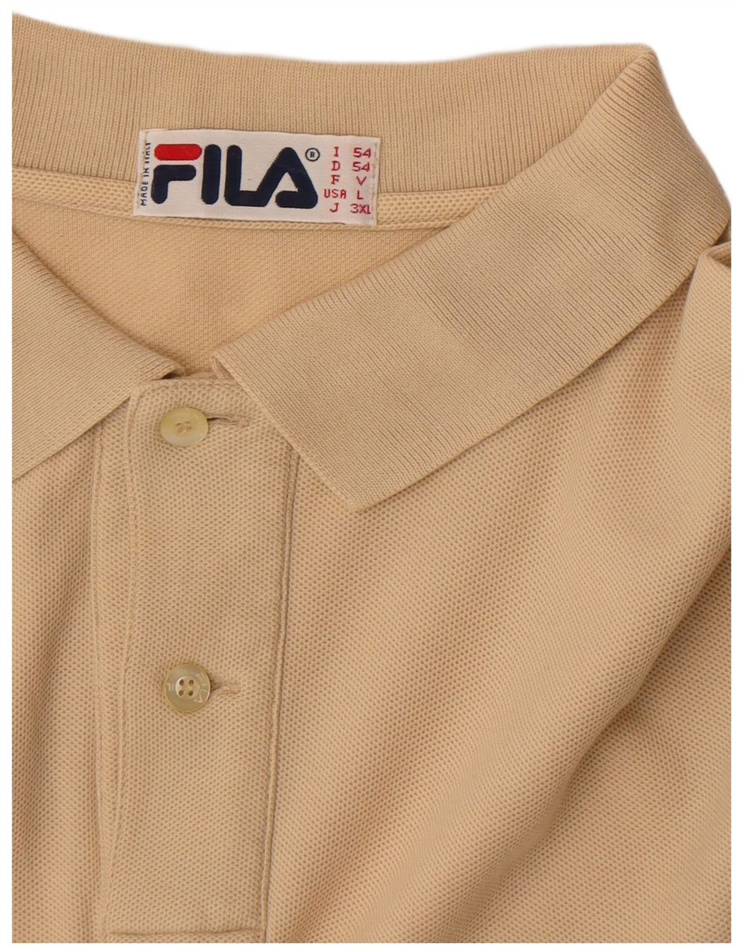 Fila Herren Langarm-Poloshirt IT 54 XL Beige