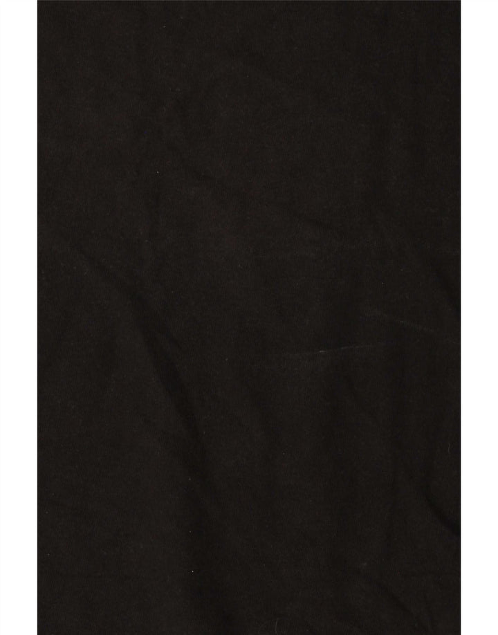 Reebok Damen T-Shirt Top UK 12 Medium Schwarz Baumwolle