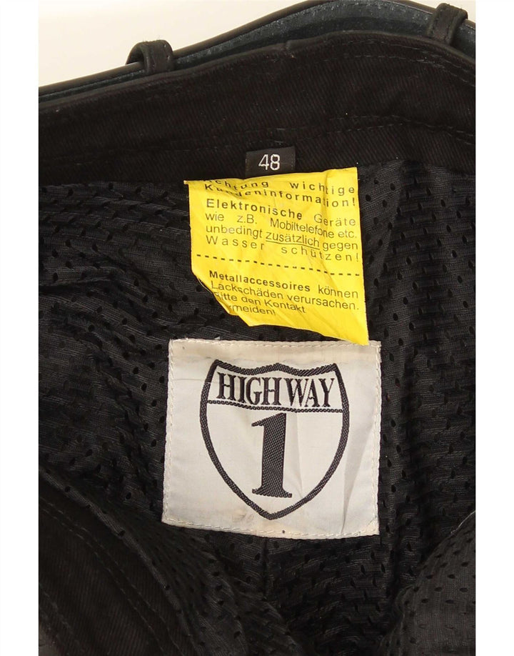 Highway 1 Herren gerade Lederhose IT 48 Medium W32 L34 Schwarz