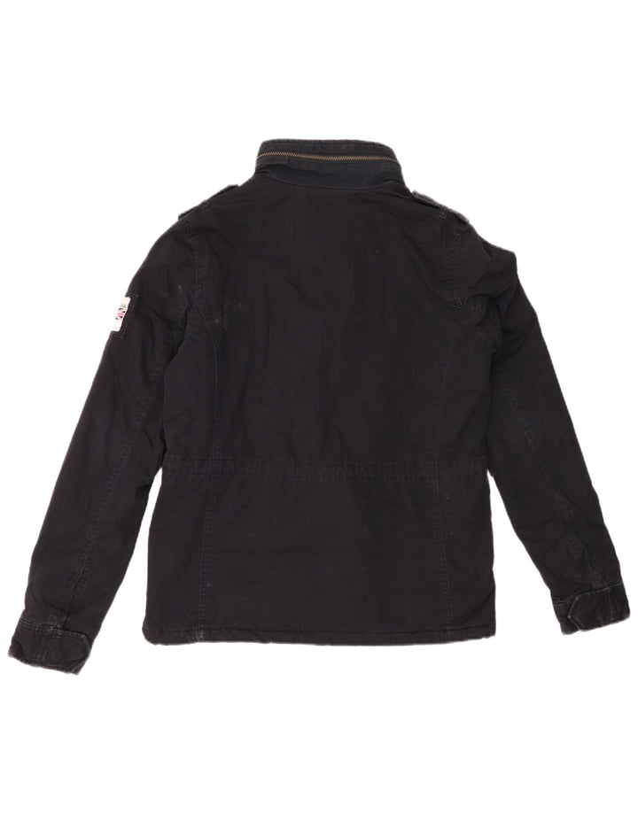 Superdry Damen Sherpa Military Jacke UK 10 Small Marineblau