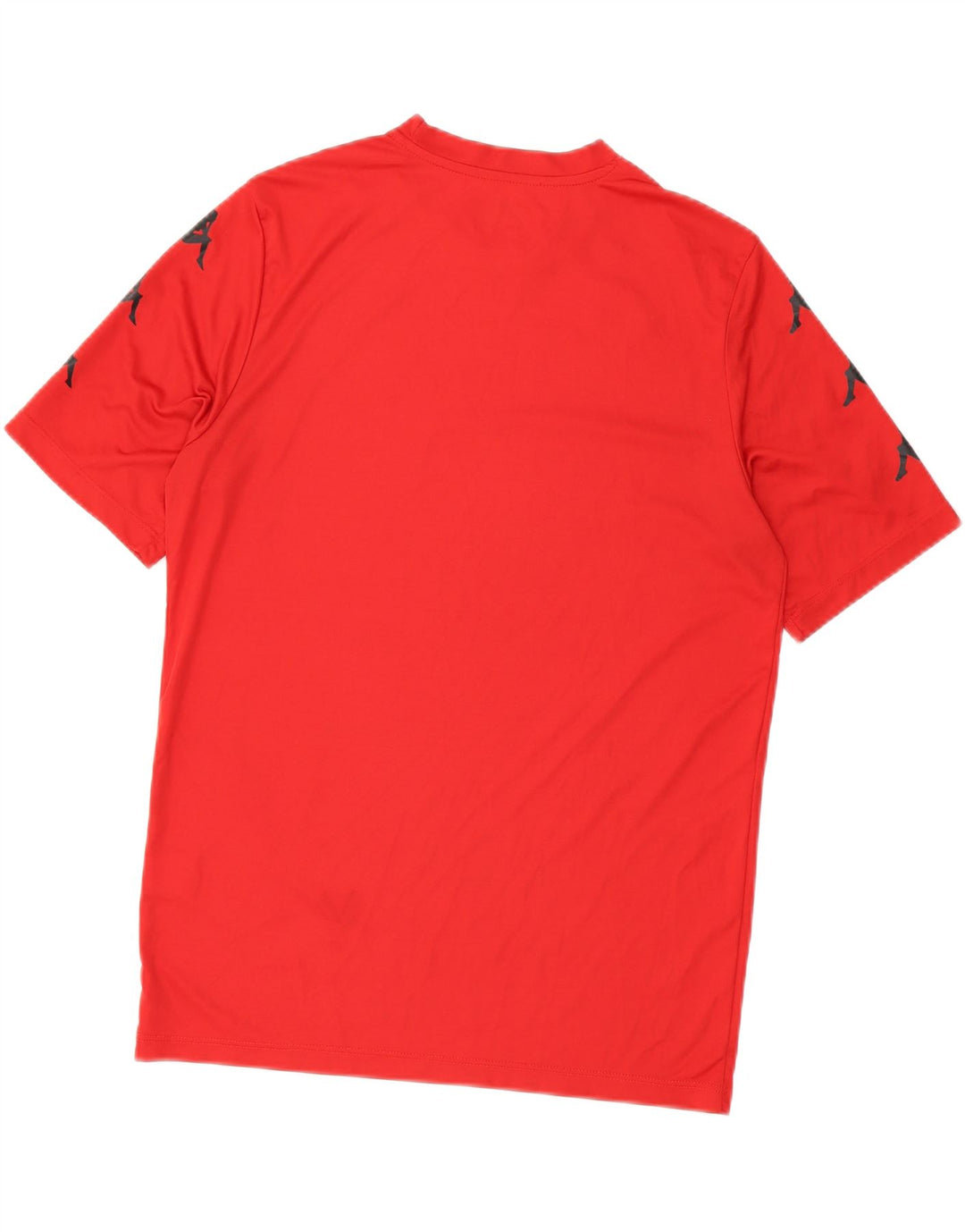 Kappa Herren Grafik-T-Shirt-Oberteil, großes rotes Polyester