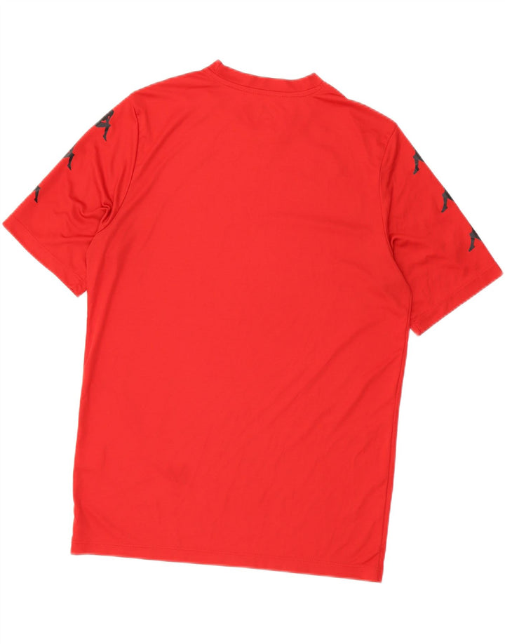 Kappa Herren Grafik-T-Shirt-Oberteil, großes rotes Polyester