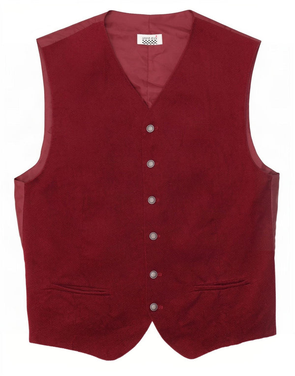 Avanti Mens By C&A Weste EU 48/50 Medium Burgunder Baumwolle