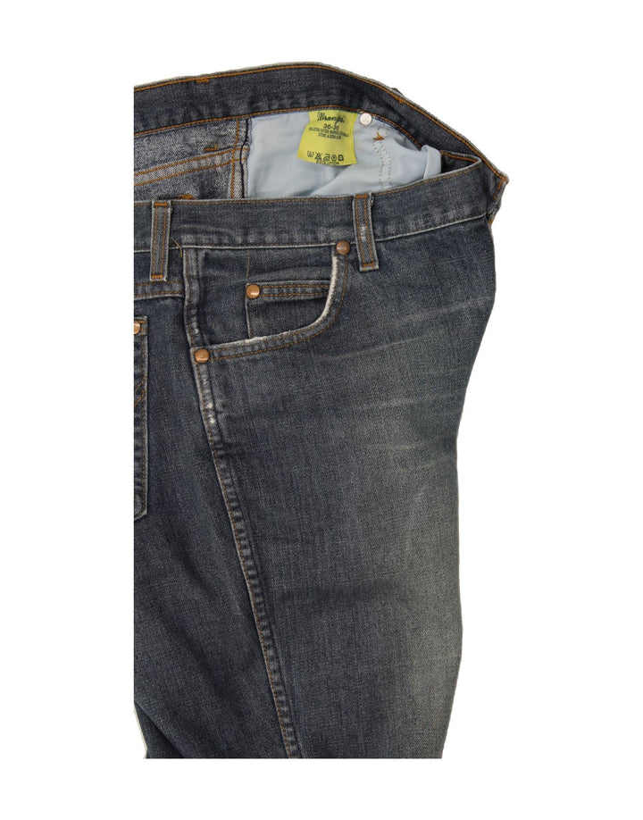 WRANGLER Herren Evolution Straight Jeans W36 L36 Blaue Baumwolle