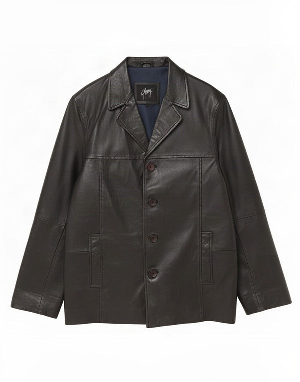 Gipsy Herren Lederjacke UK 40 Large Schwarz