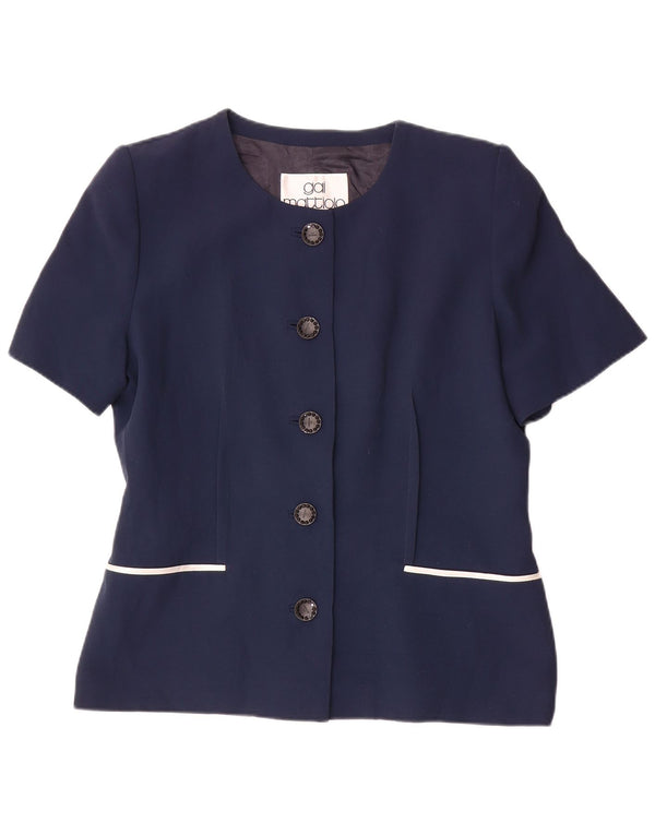 Gai Mattiolo Damen 5-Knopf-2-teiliges Rock-Set UK 18 XL W36 Marineblau