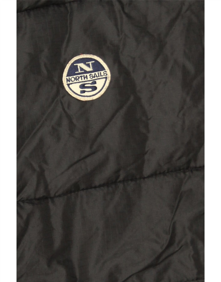 North Sails Herren Reversible Wattierte Weste UK 40 Large Schwarz
