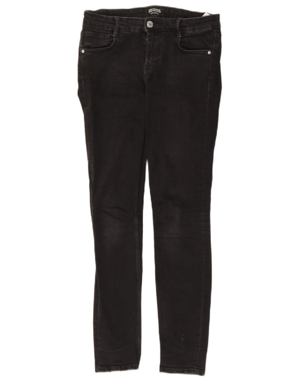 ZARA Damen Skinny Jeans EU 36 XS W26 L28 Schwarze Baumwolle