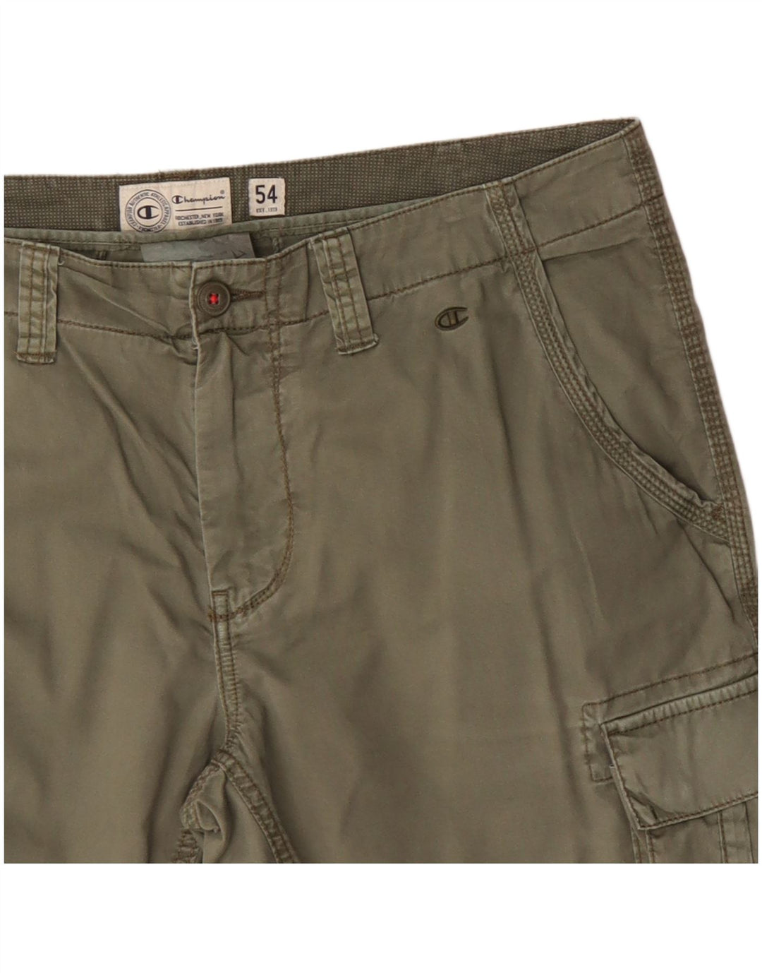 Champion Herren Cargoshorts IT 54 2XL W38 Khaki Baumwolle