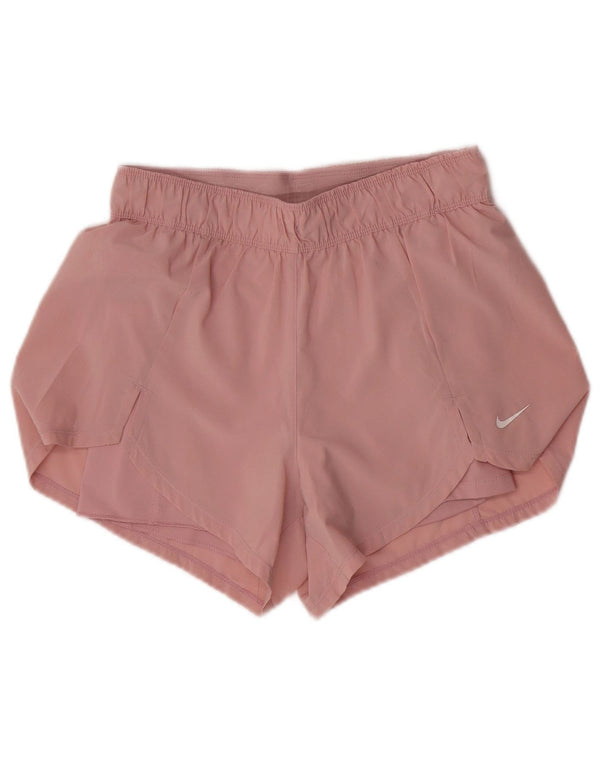 Nike Damen Dri Fit Sport Shorts UK 10 Small Rosa Polyester