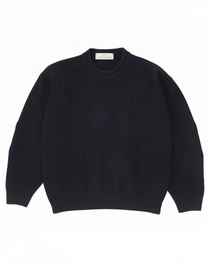 Marks & Spencer Herren St. Michael Pullover mit Rundhalsausschnitt, mittelgroß, Marineblau
