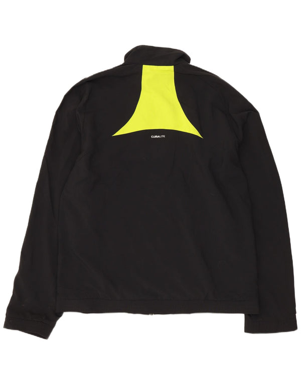 Adidas Herren Climalite Trainingsanzug Top Jacke UK 40/42 Medium Schwarz Polyester