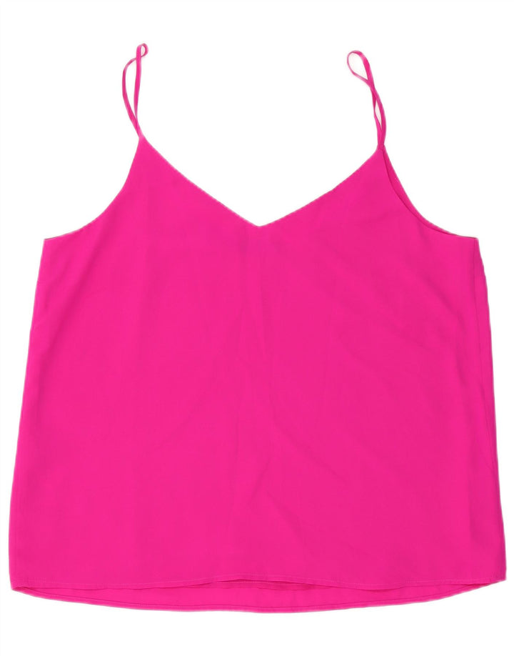 Oasis Damen Crop Cami Top UK 18 XL Rosa Polyester