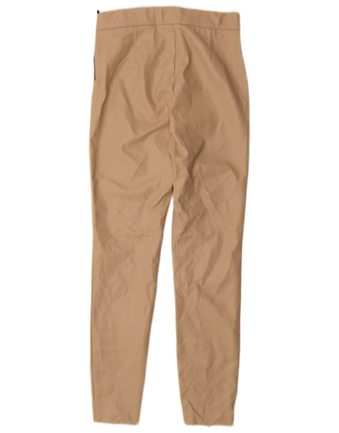 Zara Damen Skinny Lederhose Medium W28 L28 Beige