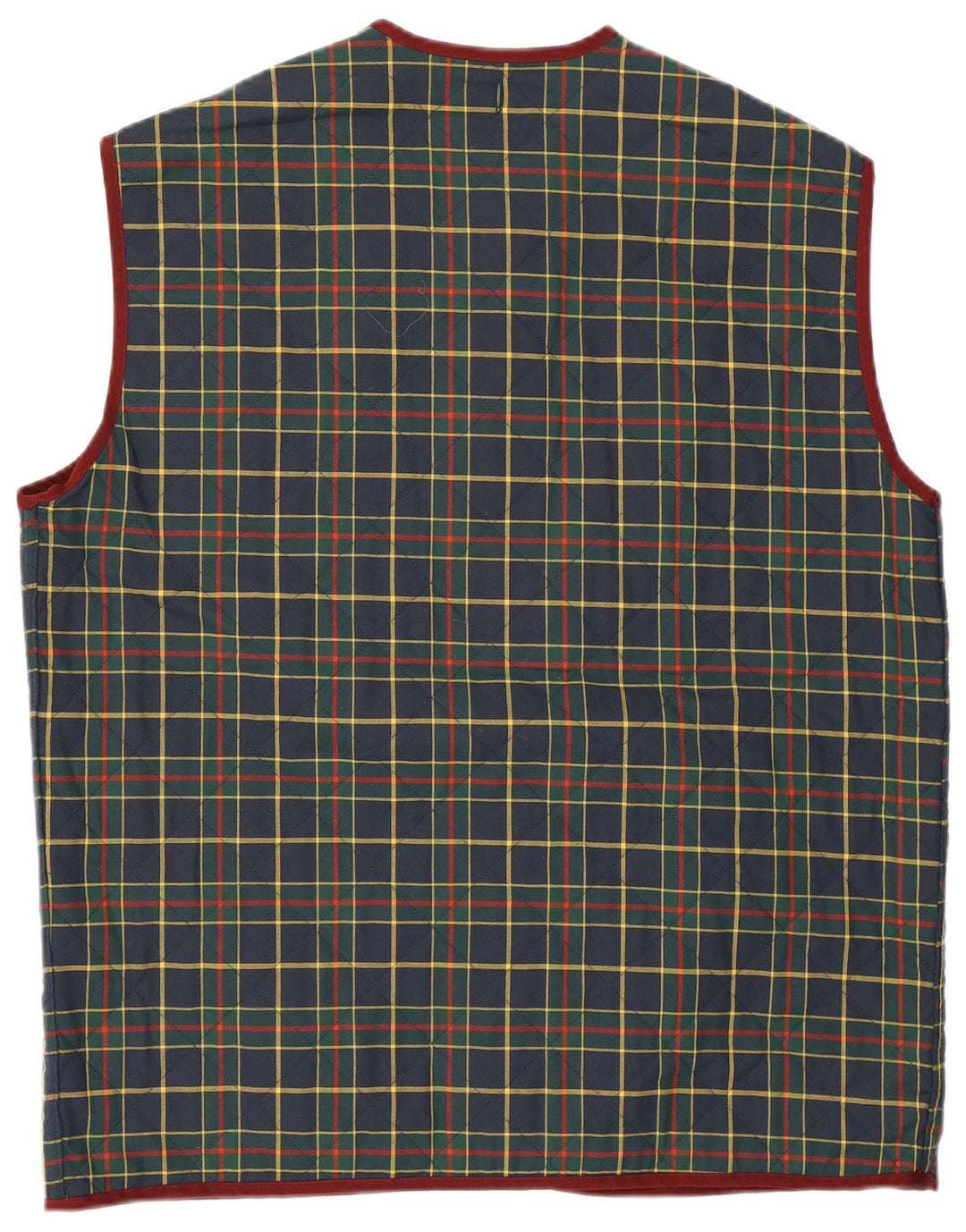 Belfe & Belfe Herren-Steppweste IT 50, groß, marineblau kariert