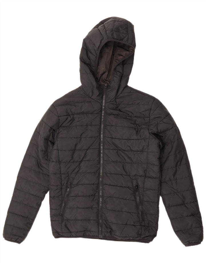 Jack & Jones Herren-Jacke mit Kapuze, gepolstert, UK 34, XS, Schwarz, Polyester