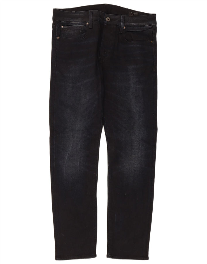 G-Star Herren Slim Jeans W32 L30 Schwarze Baumwolle