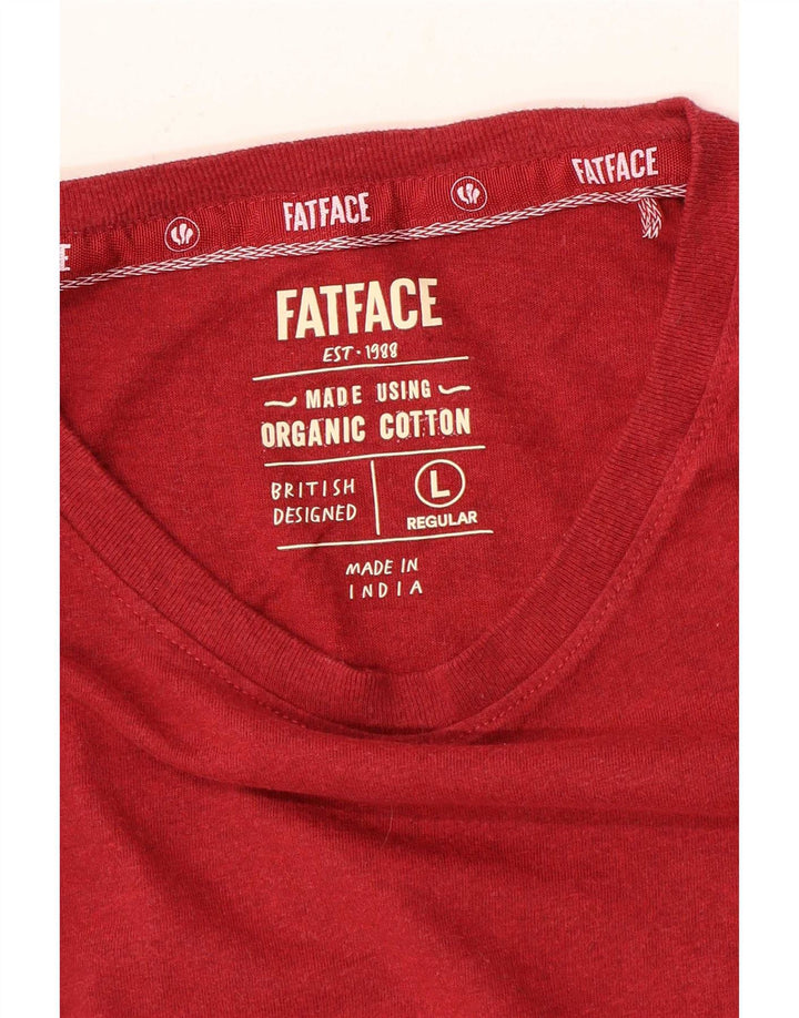 Fat Face Herren-T-Shirt, normal, groß, aus roter Baumwolle
