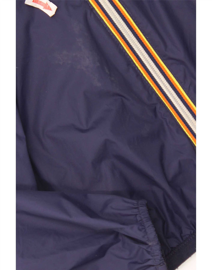 K-Way Jungen-Regenjacke mit Kapuze, 11–12 Jahre, marineblaues Nylon