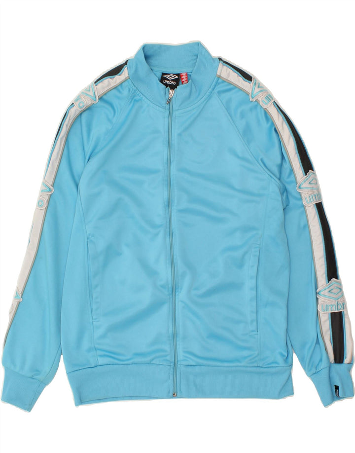 UMBRO Womens Graphic Tracksuit Top Jacket UK 16 Large Blue Polyester Vintage Umbro and Second-Hand Umbro from Messina Hembry 