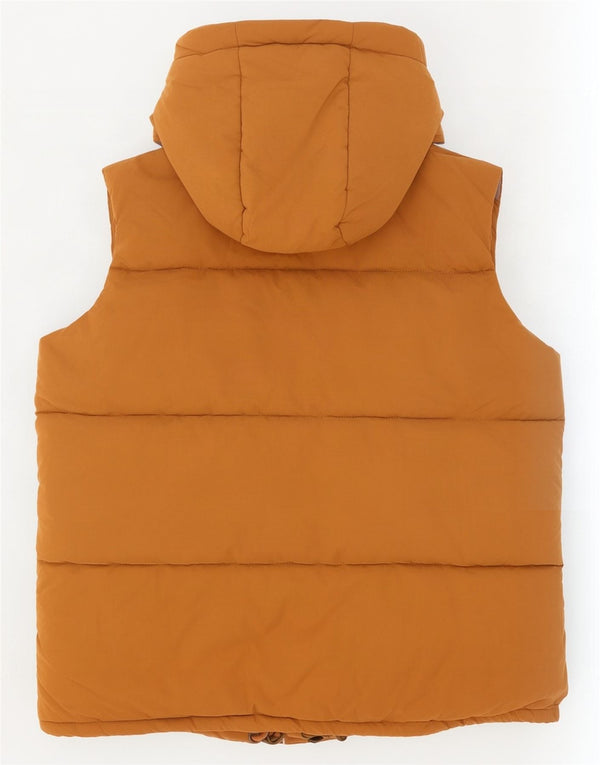 Fat Face Damen-Kapuzen-Übergröße, wattierte Weste, UK 10, Größe S, Beige, Polyester