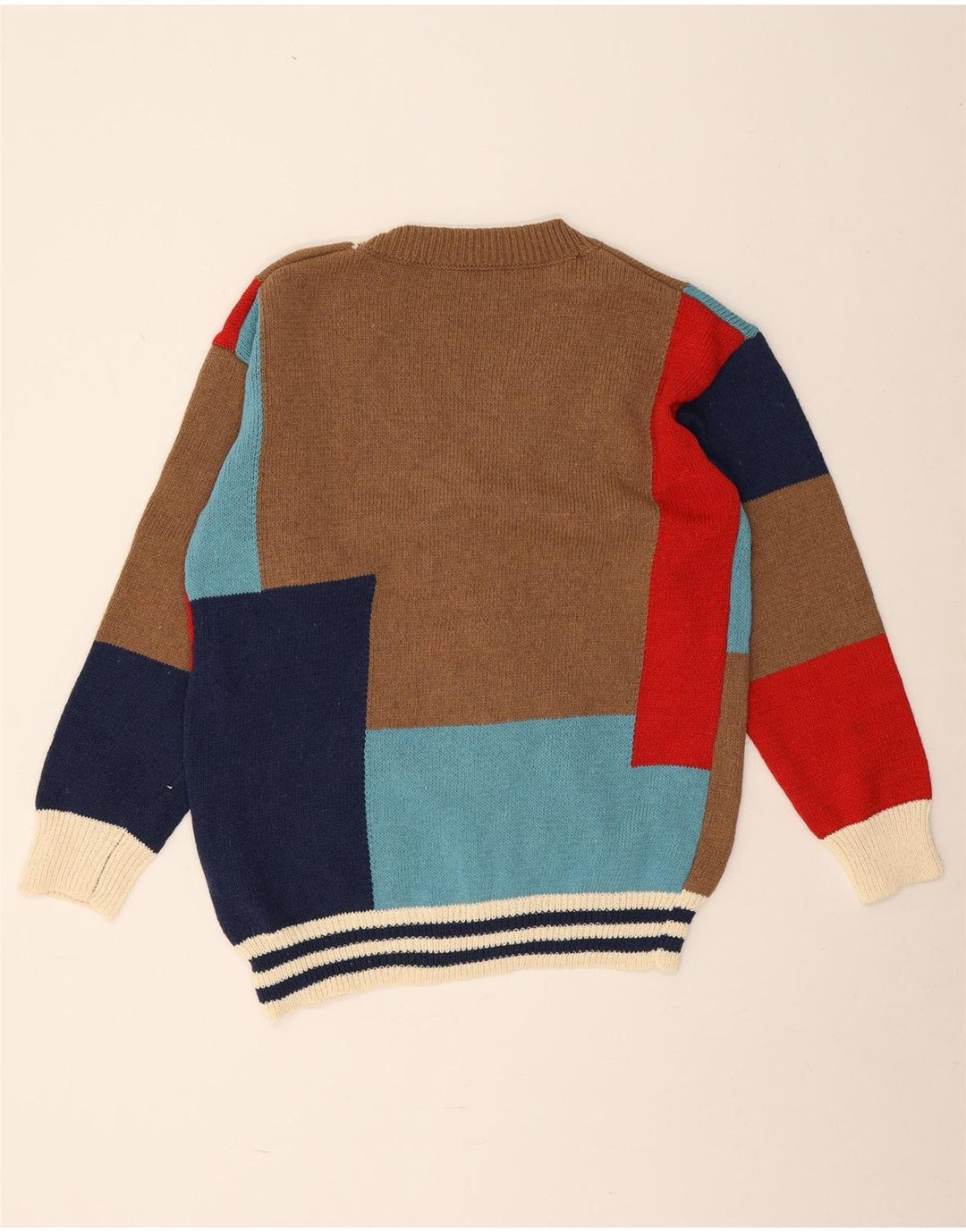 Vintage Herren Cardigan Pullover Medium Mehrfarbig Geometrisch