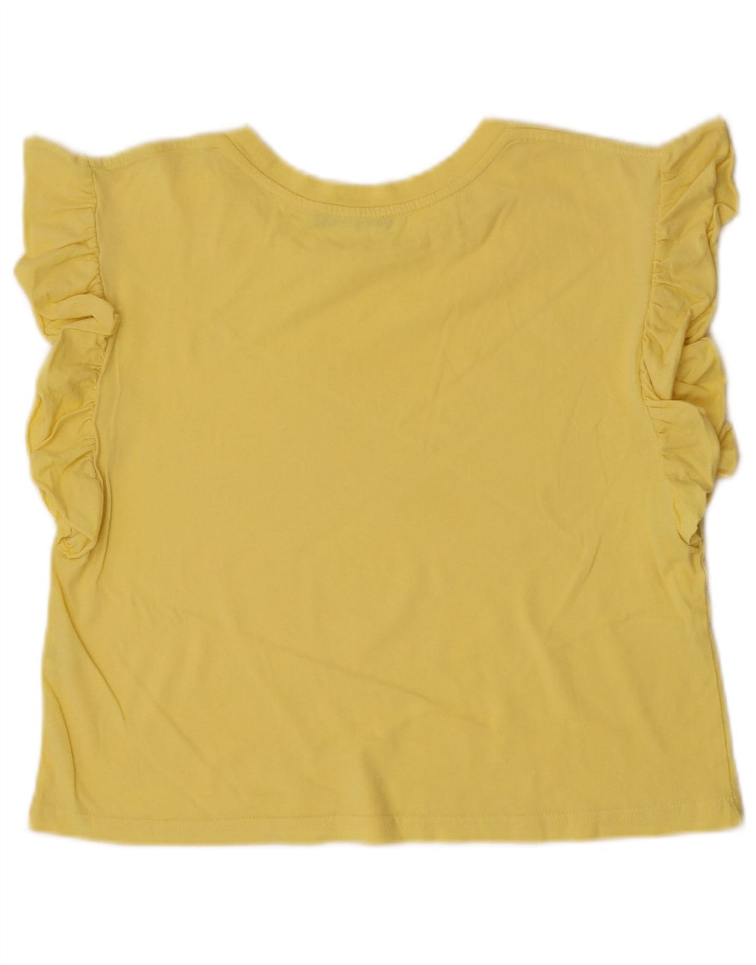 Zara Damen Weste Top UK 10 Small Gelbe Baumwolle