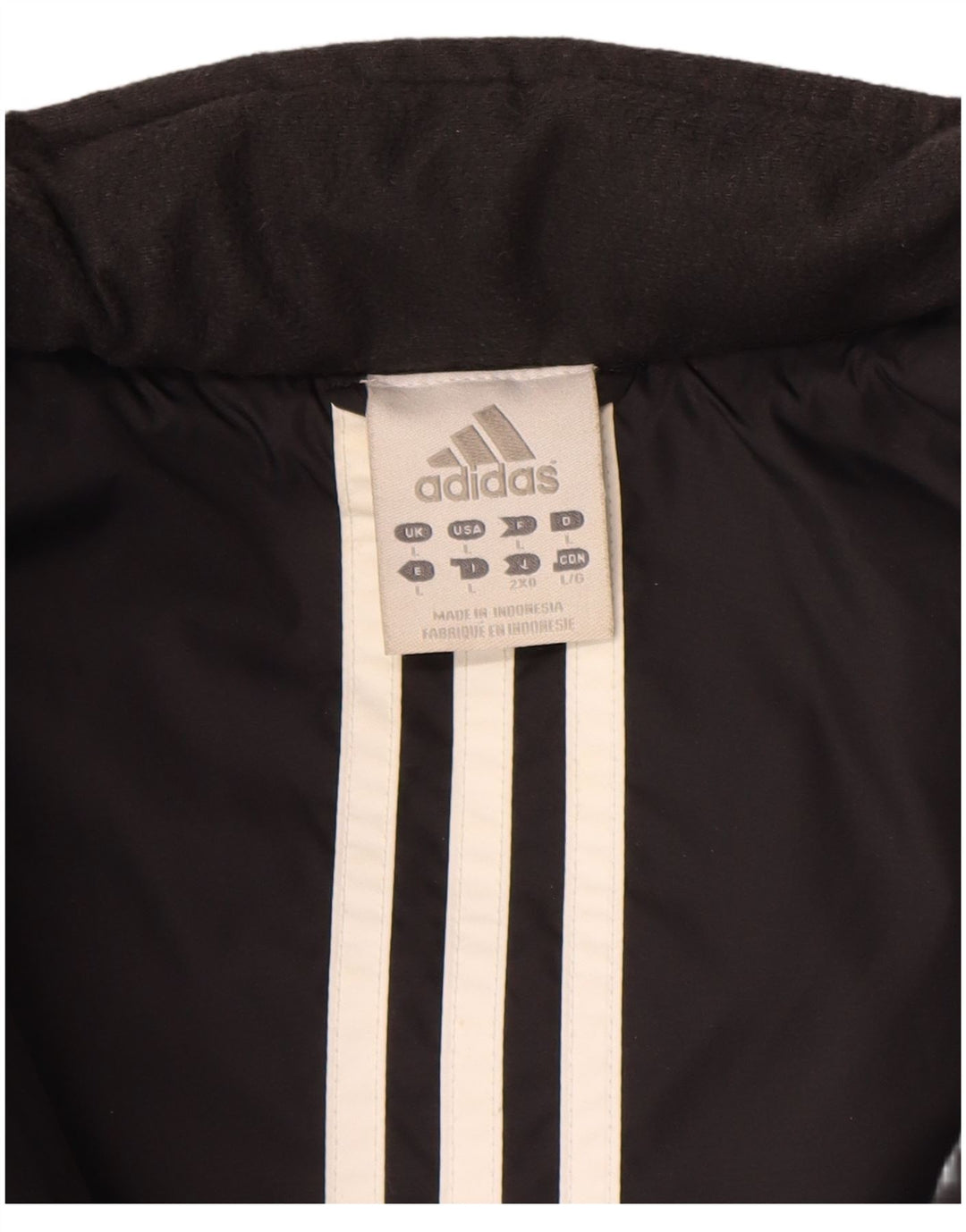 Adidas Herren Wattierte Jacke UK 40 Large Schwarz Colourblock Polyester