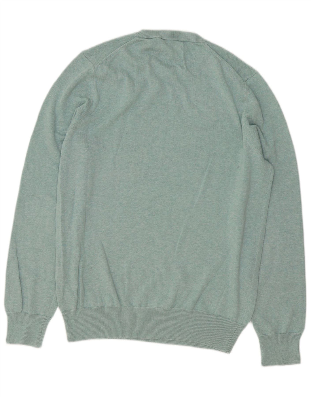 Marks & Spencer Herren-Pullover mit Rundhalsausschnitt, mittelblaue Baumwolle
