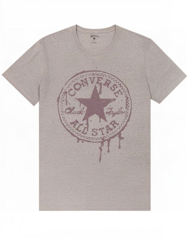 Converse Herren Chuck Taylor Graphic T-Shirt Top Large Grau Baumwolle