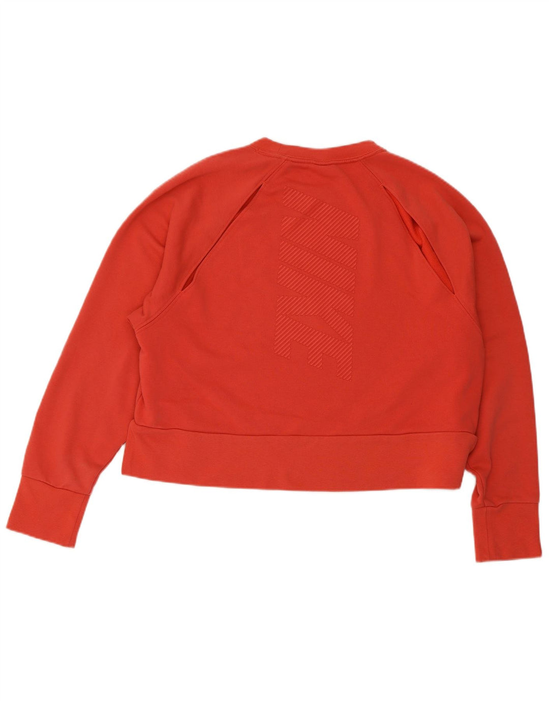 Nike Damen Dri Fit Crop Graphic Sweatshirt Pullover UK 14 Mittelrosa