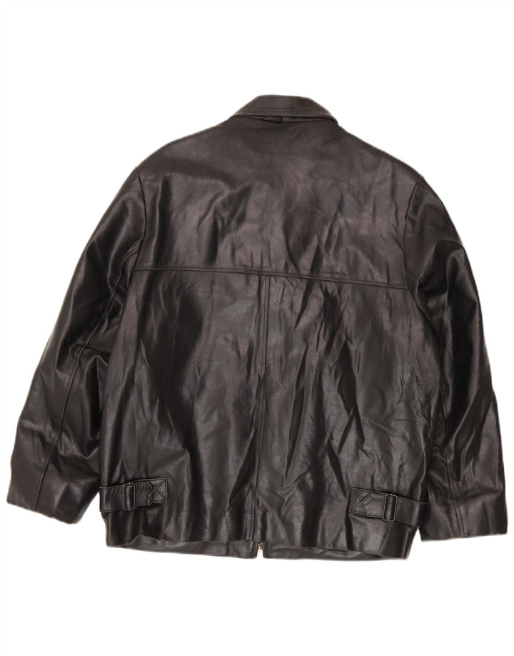 Vintage Herren Lederjacke UK 36 Kleines schwarzes Leder