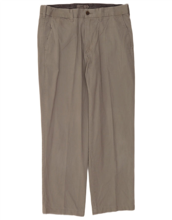 Marks & Spencer Herren-Chinohose, normal, W34, L29, Grau, Baumwolle