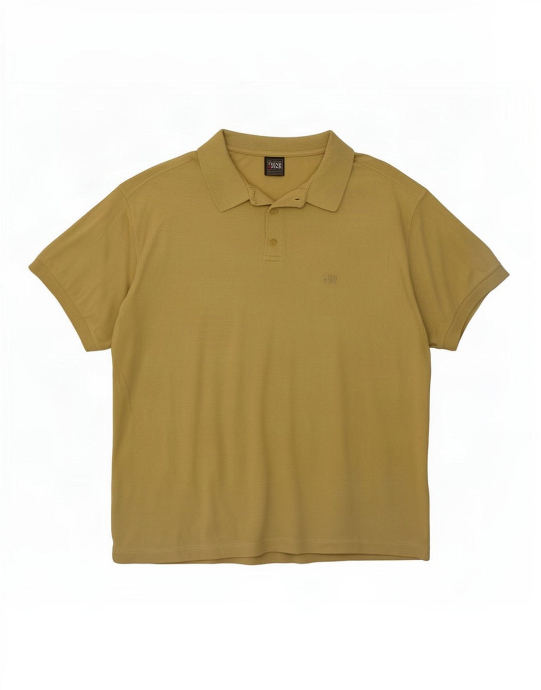 Think Pink Herren-Poloshirt XL aus gelber Baumwolle