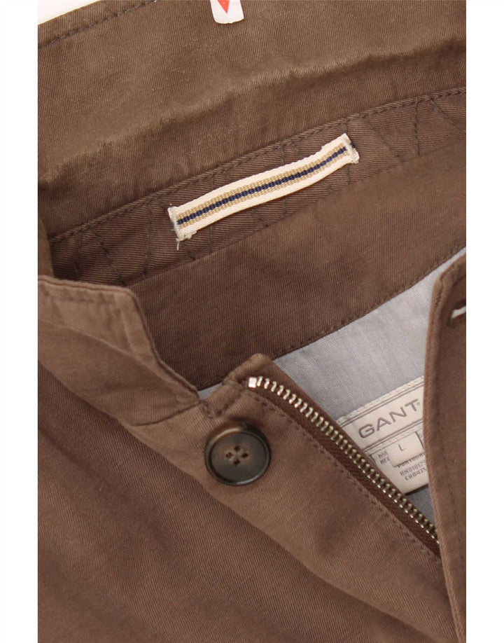 Gant Herren-Utility-Jacke UK 40 Large aus brauner Baumwolle