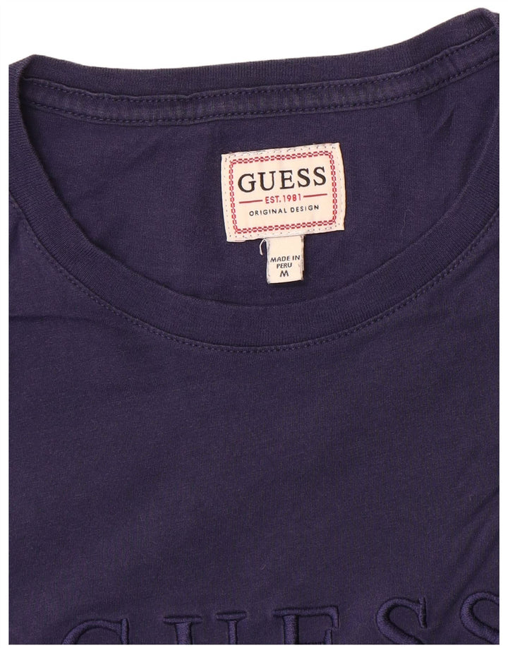 Guess Herren-T-Shirt mit Grafik, mittelgroß, Marineblau