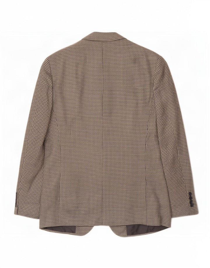 Polo Ralph Lauren Herren-Blazer mit 3 Knöpfen, UK 40, Mittelblau mit Hahnentrittmuster