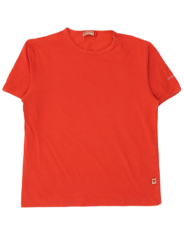 Guess Damen T-Shirt Top UK 18 XL Rot Baumwolle