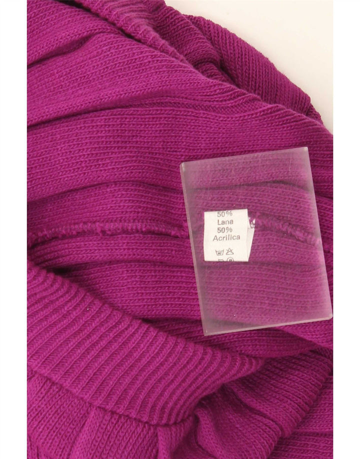 Vintage Damen Strick Midirock W28 Kleine Lila Wolle