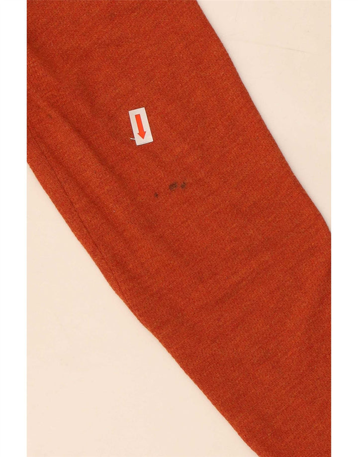 Nike Herren-Oberteil mit Kapuze, langärmlig, klein, orangefarbenes Polyester