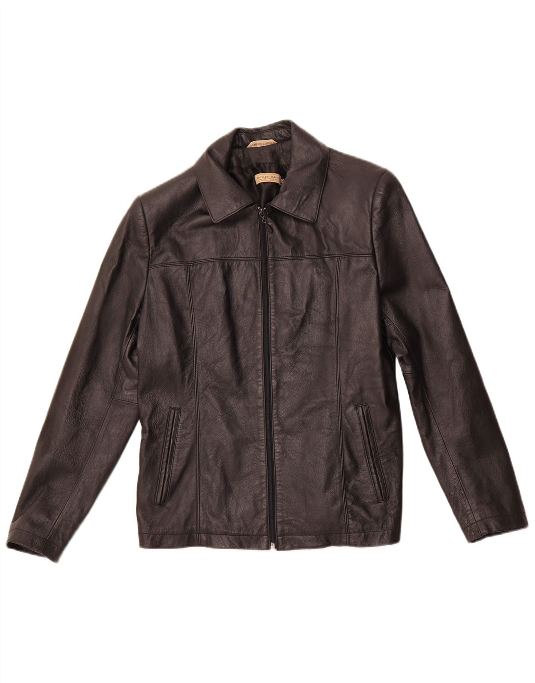 PRIVILEGI Damen Lederjacke IT 46 Großes schwarzes Leder