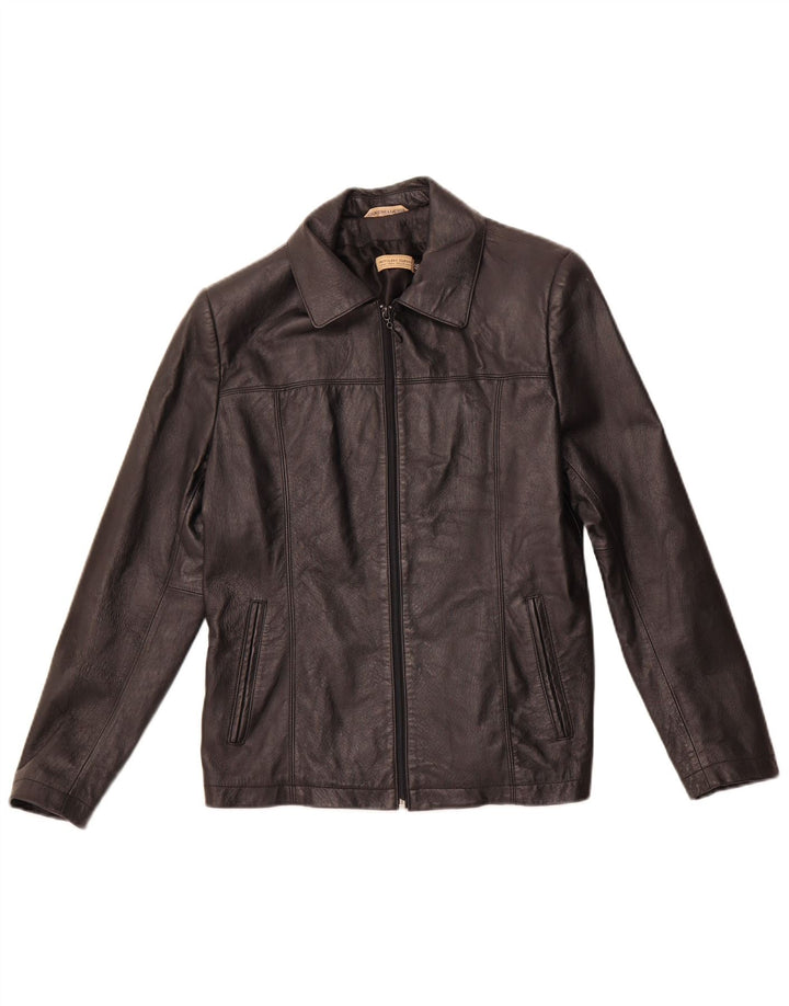 PRIVILEGI Damen Lederjacke IT 46 Großes schwarzes Leder