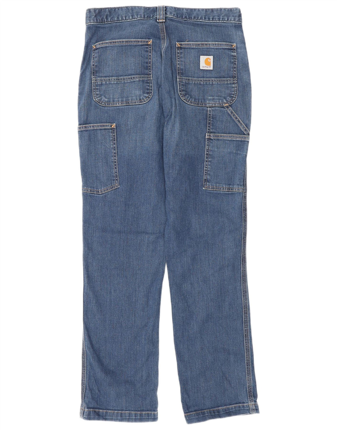 CARHARTT Herren Cargo Relaxed Fit Straight Jeans W30 L30 Blaue Baumwolle