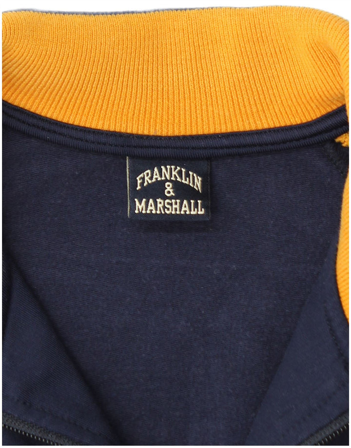Franklin & Marshall Herren-Trainingsanzug-Oberteil, Jacke, Größe S, Marineblau, Farbblock