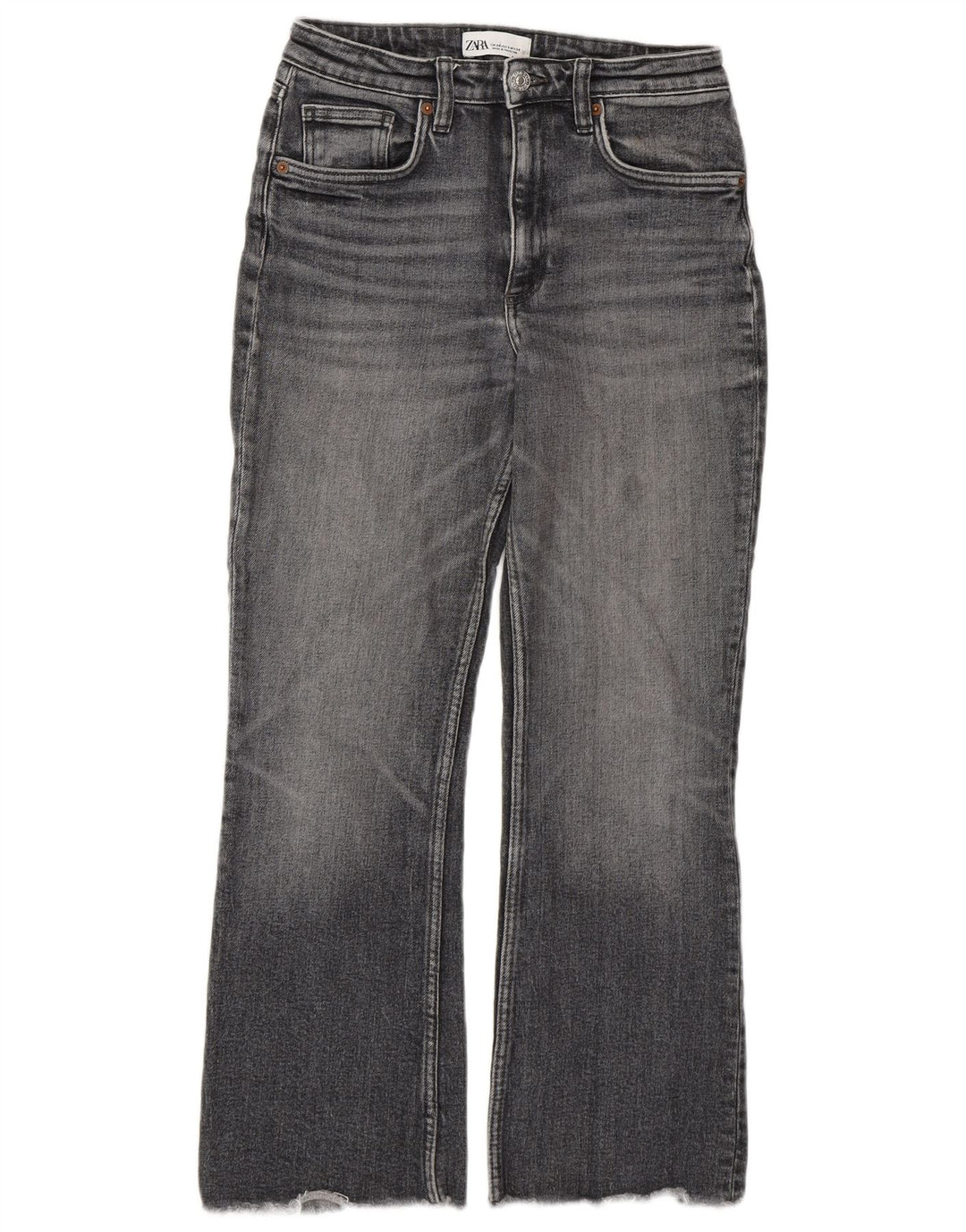 Zara Damen Bootcut Jeans EU 34 2XS W24 L26 Grau